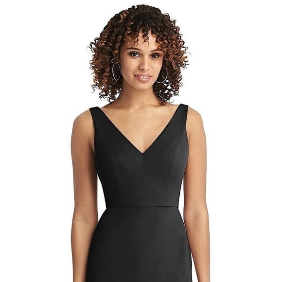 Social Bridesmaids Sleeveless Tie Back NWT Chiffon Trumpet Gown size 12 - Picture 3 of 16